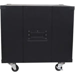 StarTech.com 4-Post 9U Mobile Open Frame Server Rack, 19' Network Rolling Rack for Narrow Spaces, Small Data Rack with Casters, TAA - Left view