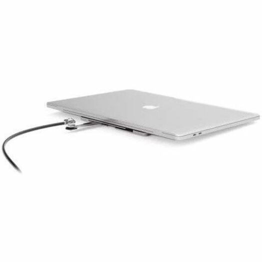 Blade Universal Lock Slot Adapter with Keyed Cable Lock Silver