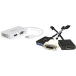 StarTech.com Travel A/V Adapter: 3-in-1 Mini DisplayPort to VGA DVI or HDMI Converter - White - Right view