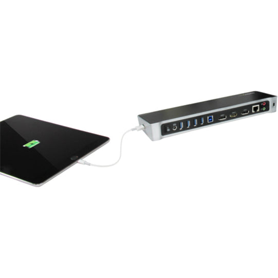 StarTech.com Triple Monitor USB 3.0 Docking Station for Laptops - Mac & Windows - USB Fast Charge Port - Up to 4K - USB3DOCKH2DP - Alternate view 7