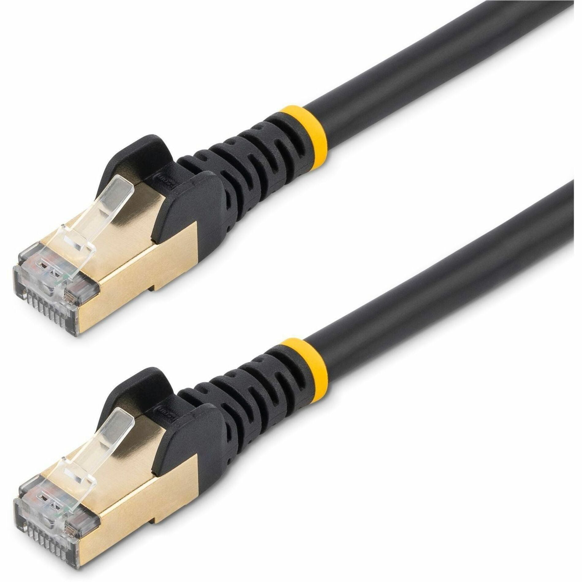 StarTech.com 10ft CAT6a Ethernet Cable - 10 Gigabit Category 6a Shielded Snagless 100W PoE Patch Cord - 10Gb Black UL Certified Wiring/TIA