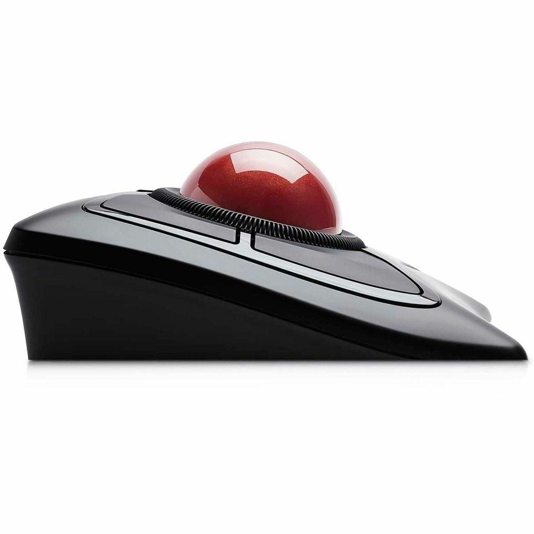 Kensington Expert Mouse Trackball - Bluetooth/Radio Frequency - USB - DiamondEye - 4 Button(s) - Black - 1 Each - Left view