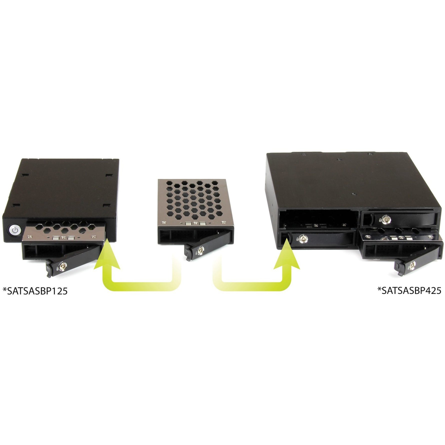 StarTech.com Drive Enclosure for 5.25' SATA/600, Serial Attached SCSI (SAS) - Serial ATA/600 Host Interface Internal - Black - Alternate view 6