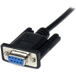 StarTech.com 2m Black DB9 RS232 Serial Null Modem Cable F/M - Left view