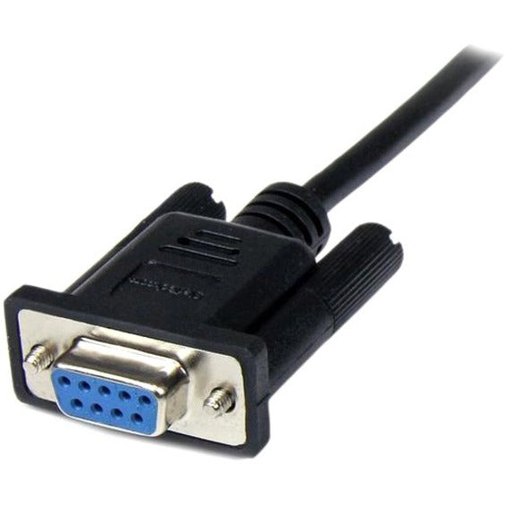 StarTech.com 2m Black DB9 RS232 Serial Null Modem Cable F/M - Left view