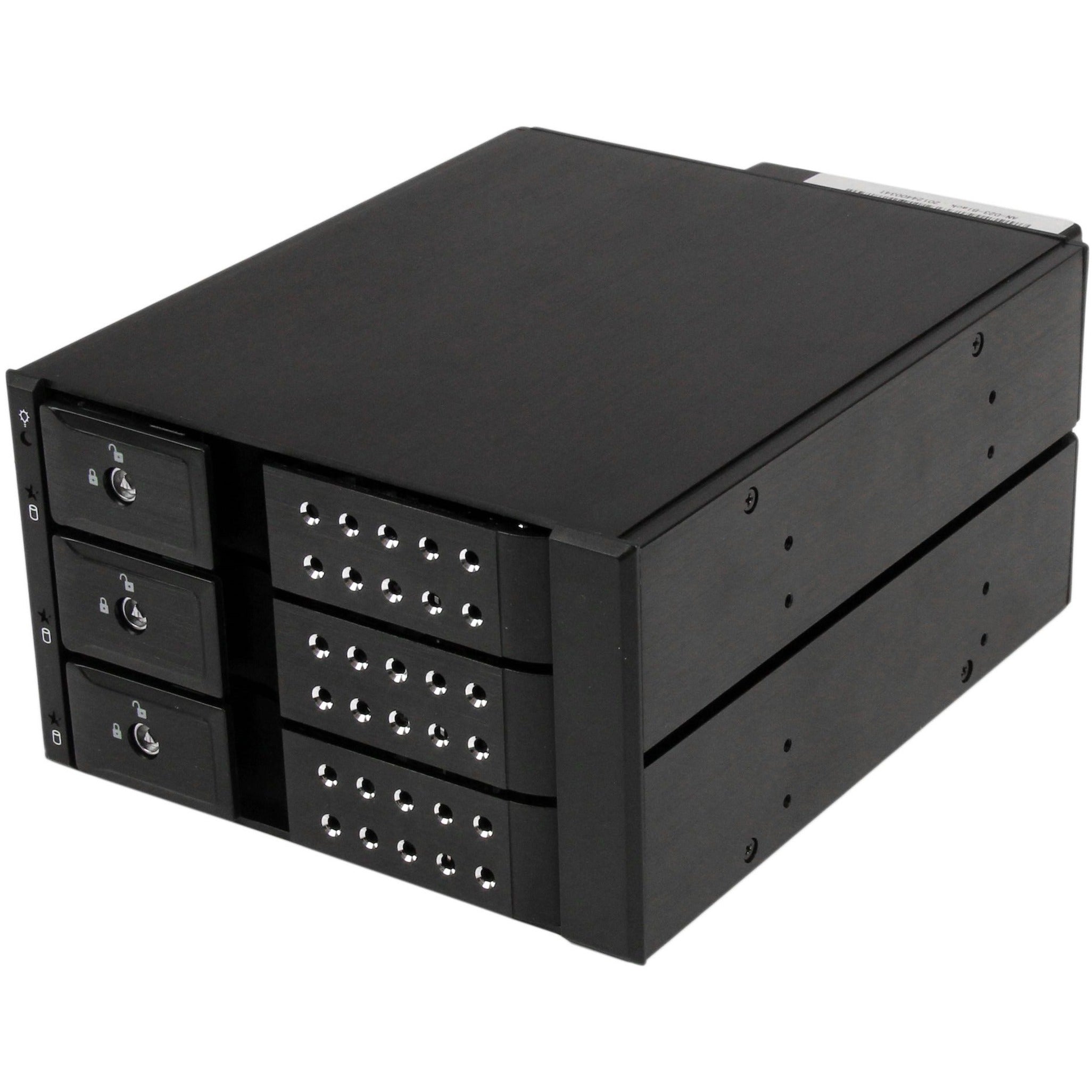 StarTech.com Drive Enclosure for 5.25' Serial Attached SCSI (SAS), SATA/600 - Serial ATA/600 Host Interface Internal - Black