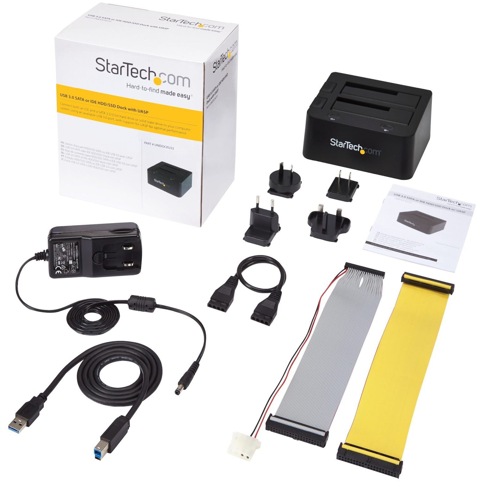 StarTech.com Drive Dock SATA/600 - USB 3.0 Type B Host Interface - UASP Support External - Black - Alternate view 6