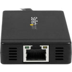 StarTech.com USB/Ethernet Combo Hub - USB Type C - External - Black - TAA Compliant - Left view