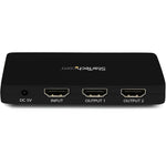 StarTech.com HDMI Splitter 1 In 2 Out - 4k 30Hz - 2 Port - Aluminum - HDMI Multi Port - HDMI Audio Splitter - Top view