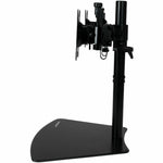 StarTech.com Dual Monitor Stand, Horizontal, For up to 24' (17.6lb/8kg) VESA Monitors, Black, Adjustable Monitor Stand, Steel & Aluminum - Left view