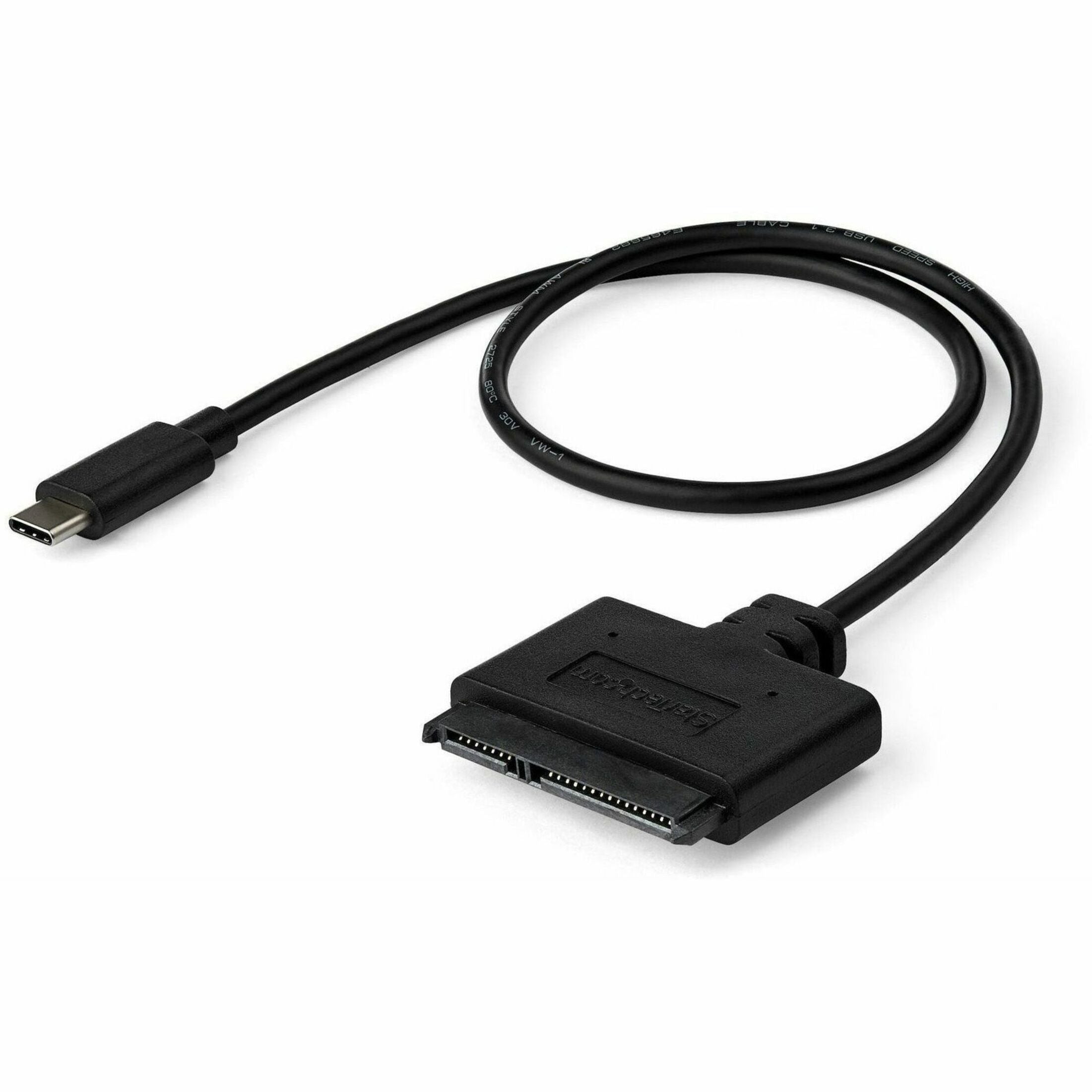 StarTech.com USB C To SATA Adapter - for 2.5' SATA Drives - UASP - External Hard Drive Cable - USB Type C to SATA Adapter