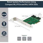 StarTech.com M.2 to PCI Express Adapter - TAA Compliant - Left view