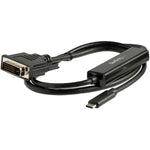 StarTech.com 3.3 ft / 1 m USB-C to DVI Cable - USB Type-C Video Adapter Cable - 1920 x 1200 - Black - Top view