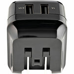StarTech.com Travel USB Wall Charger - 2 Port - Black - Universal Travel Adapter - International Power Adapter - USB Charger - Alternate view 6