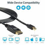StarTech.com 6ft Mini DisplayPort to DisplayPort 1.2 Cable, 4K x 2K mDP to DisplayPort Adapter Cable, Mini DP to DP Cable for Monitor - Alternate view 10