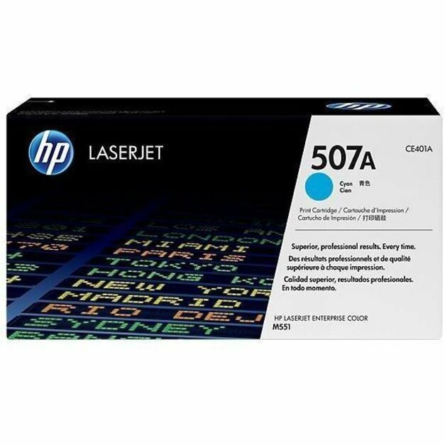 HP 507A Original Laser Toner Cartridge - Cyan - 1 Each