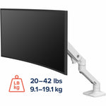 Ergotron Mounting Arm for Monitor, Display Screen, Curved Screen Display - White - Landscape/Portrait - Alternate view 6