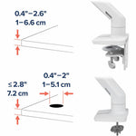 Ergotron Mounting Arm for Monitor, Display Screen, Curved Screen Display - Polished Aluminum - Landscape/Portrait - Alternate view 9