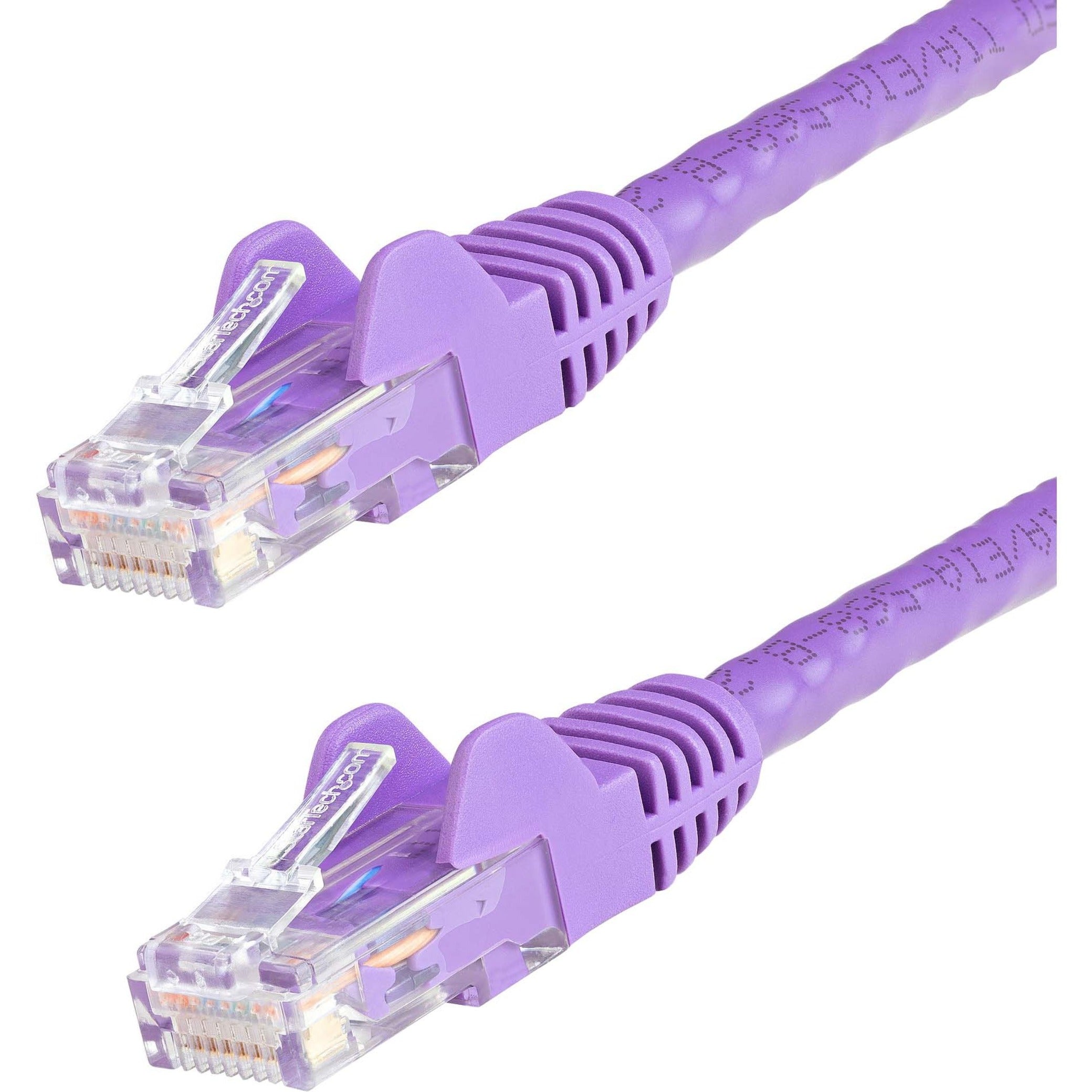 StarTech 10m CAT6 Ethernet Cable - Purple Snagless Gigabit - 100W PoE UTP 250Mhz Category 6 Patch Cord UL Certified Wiring/TIA