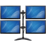StarTech.com Quad Monitor Stand, Crossbar, Steel, Monitors up to 27' (17.6lb/8kg), VESA Monitor, Computer Monitor Stand, Monitor Arm - Right view