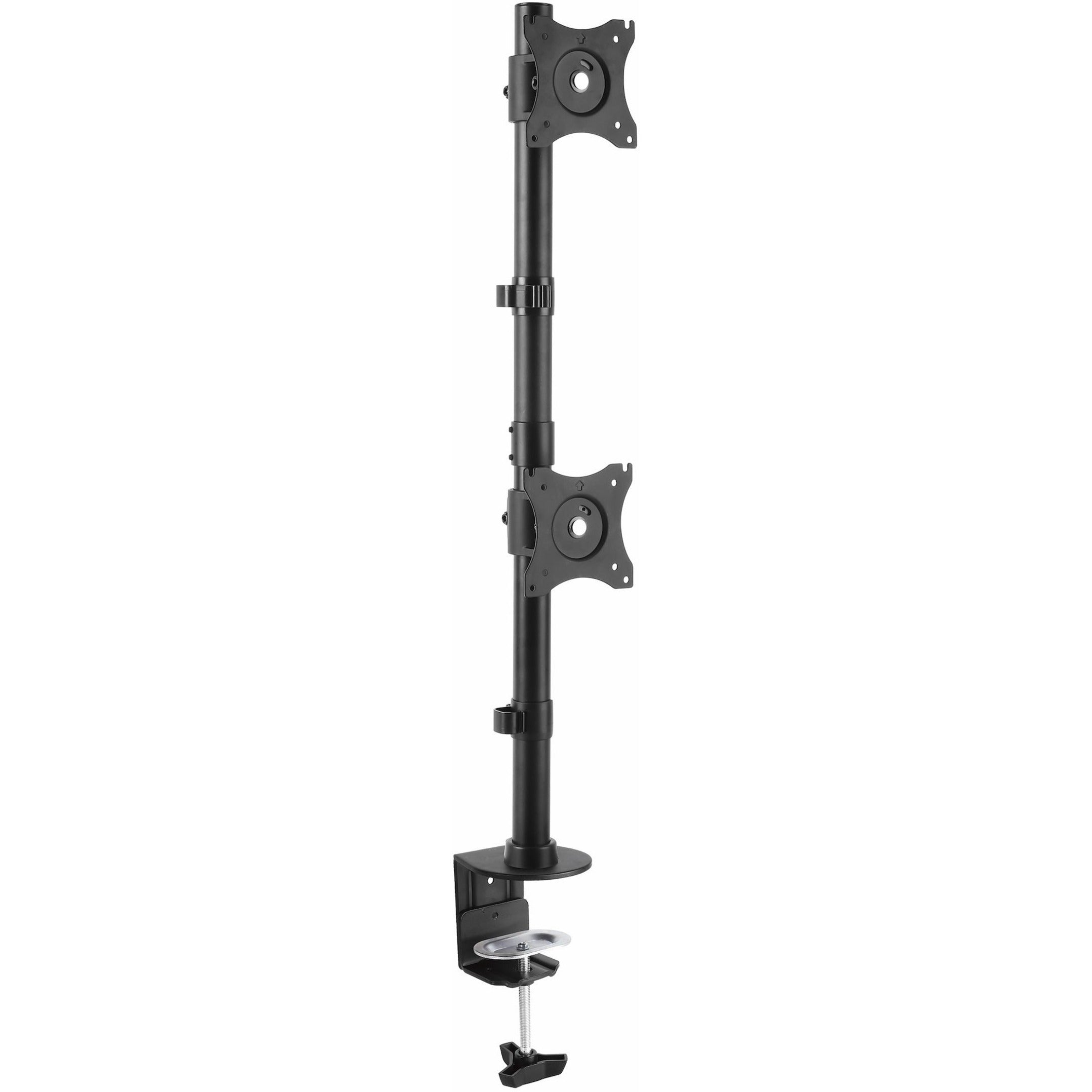 StarTech.com Desk Mount Dual Monitor Mount, Vertical, Steel Dual Monitor Arm, For VESA Mount Monitors up to 27' (22lb/10kg), Adjustable
