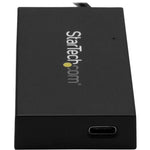 StarTech.com 4 Port USB 3.0 Hub - USB-A to USB-C & 3x USB-A SuperSpeed 5Gbps - Self or USB Bus Powered - USB 3.2 Gen 1 BC 1.2 Charging Hub - Left view