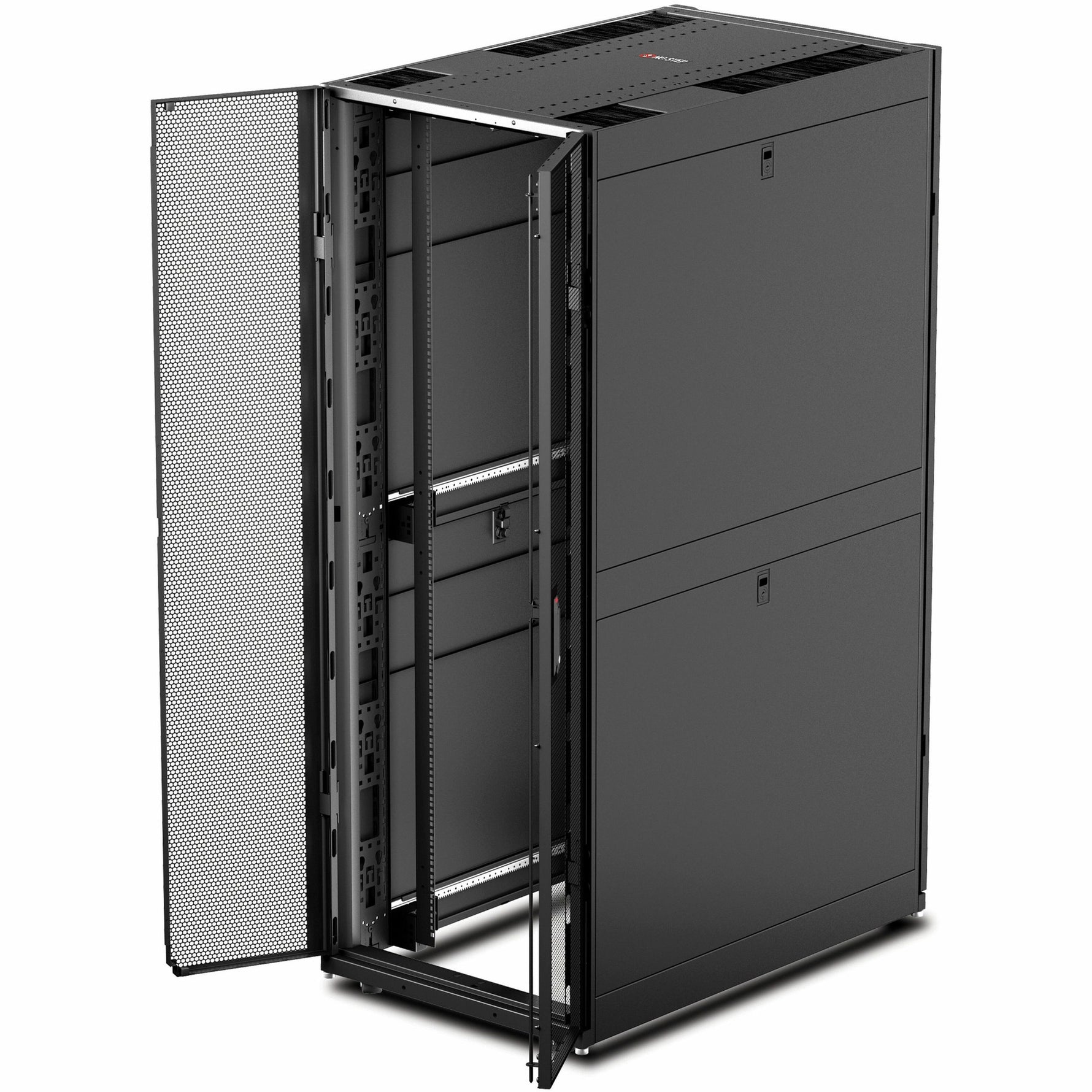 APC NetShelter SX 42U Floor Standing Rack Cabinet for Networking, Airflow System - 482.60 mm Rack Width - Black - TAA Compliant - Alternate view 8
