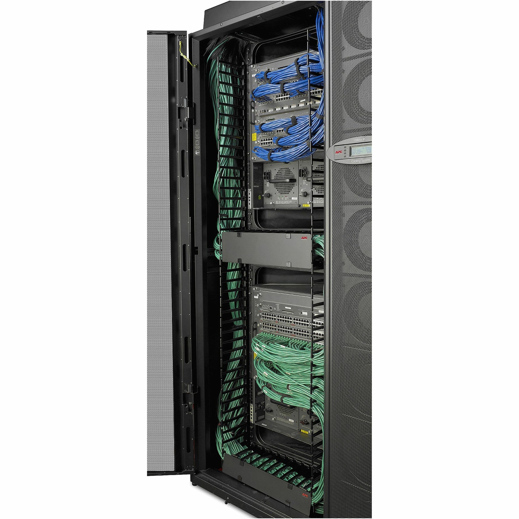 APC NetShelter SX 42U Floor Standing Rack Cabinet for Networking, Airflow System - 482.60 mm Rack Width - Black - TAA Compliant - Alternate view 11