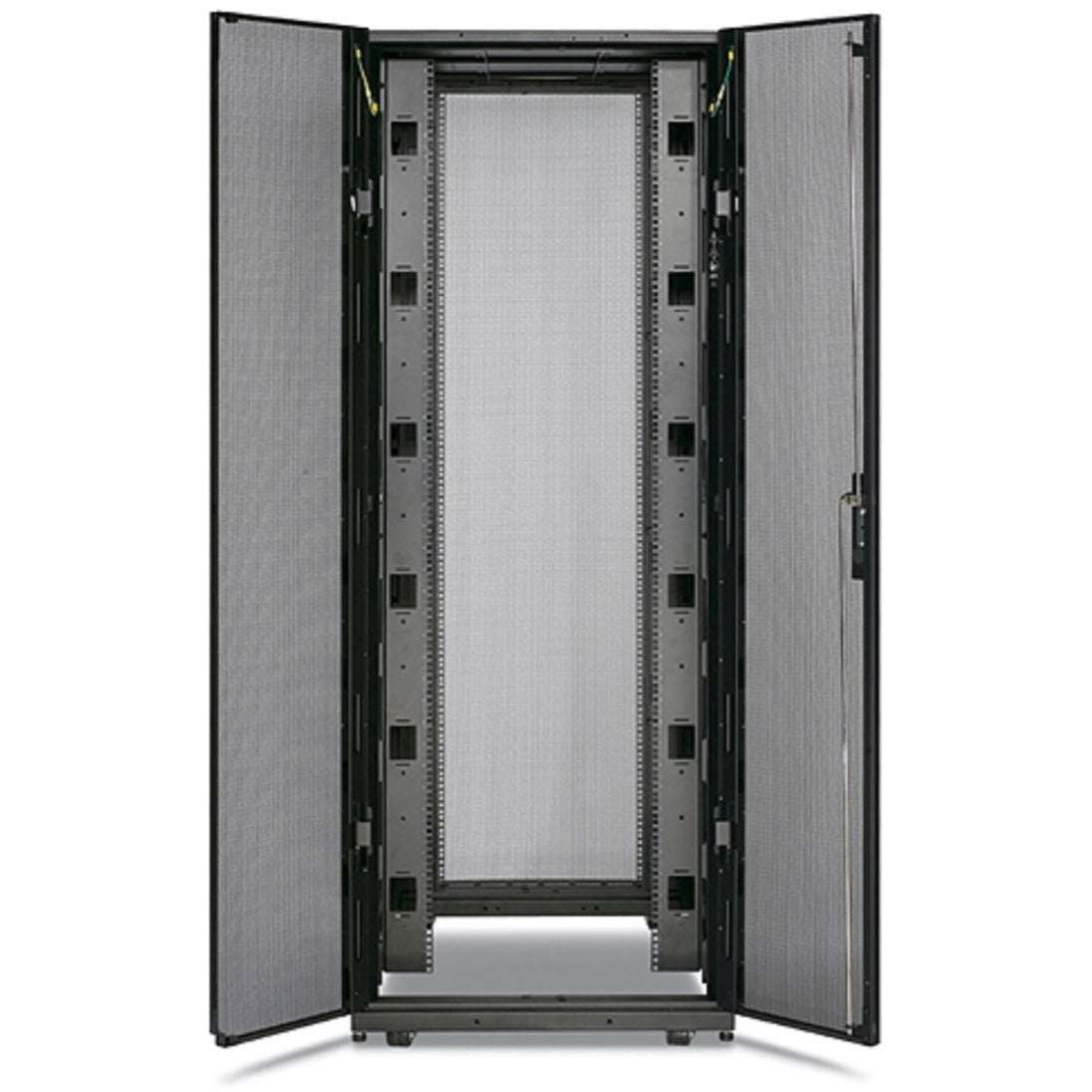 APC by Schneider Electric NetShelter SX 42U Floor Standing Enclosed Cabinet Rack Cabinet for Blade Server - 482.60 mm Rack Width - Black - TAA Compliant