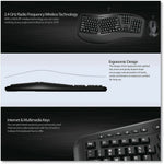 Adesso Tru-Form WKB-1500GB Keyboard & Mouse - English (US) - 1 Each - Hero shot