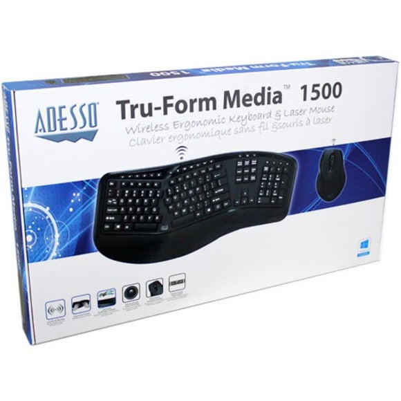 Adesso Tru-Form WKB-1500GB Keyboard & Mouse - English (US) - 1 Each - Alternate view 13