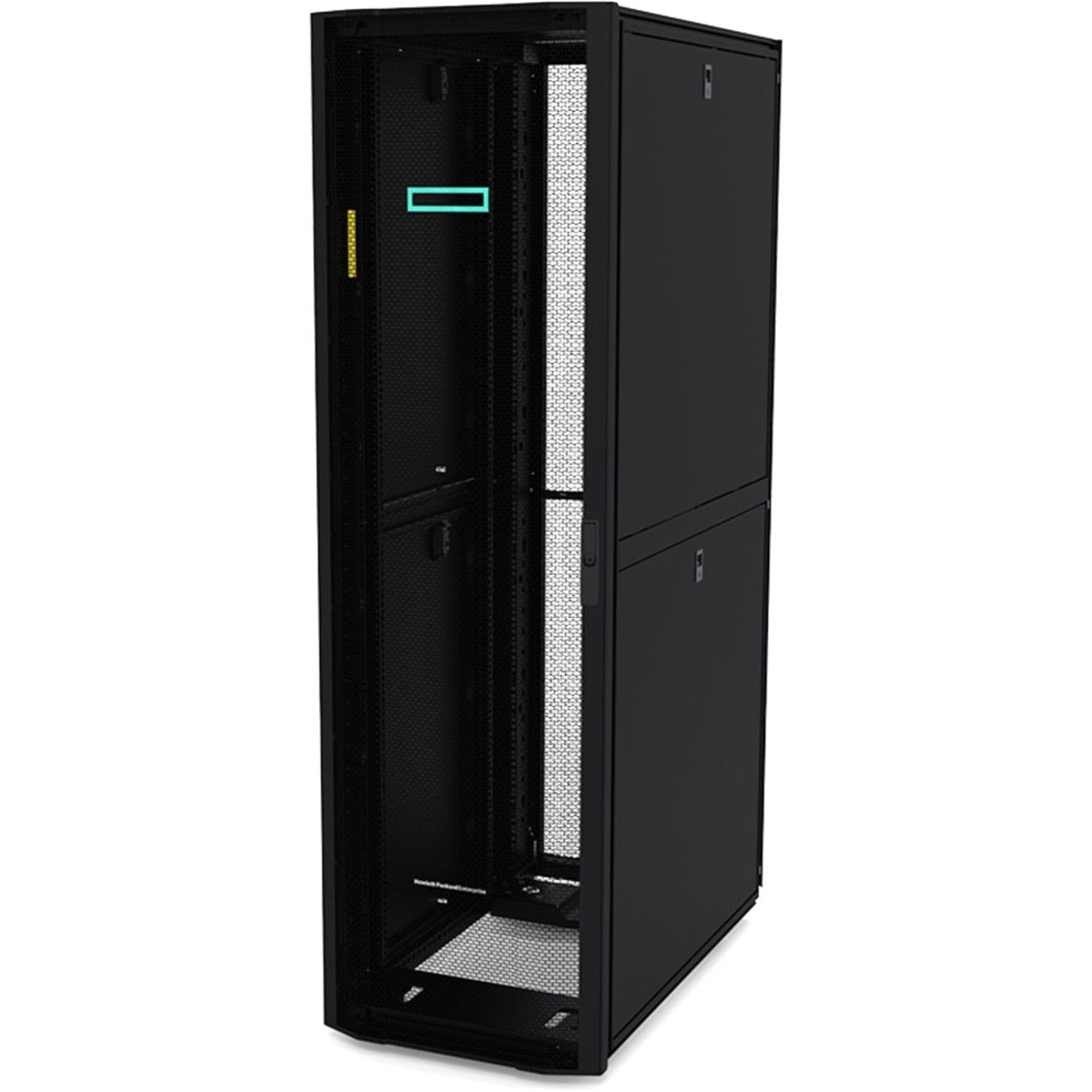 HPE Advanced P9K04A 22U Floor Standing Rack Cabinet for KVM Switch, Power Module - 600 mm Rack Width x 1075 mm Rack Depth - Black