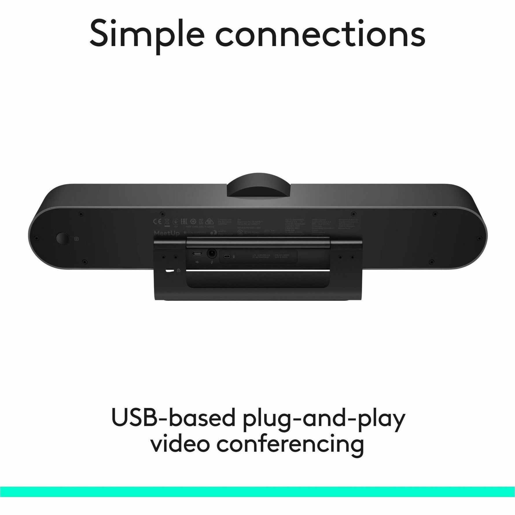 Logitech ConferenceCam MeetUp Video Conferencing Camera - 30 fps - Black - USB 2.0 - TAA Compliant - Alternate view 7