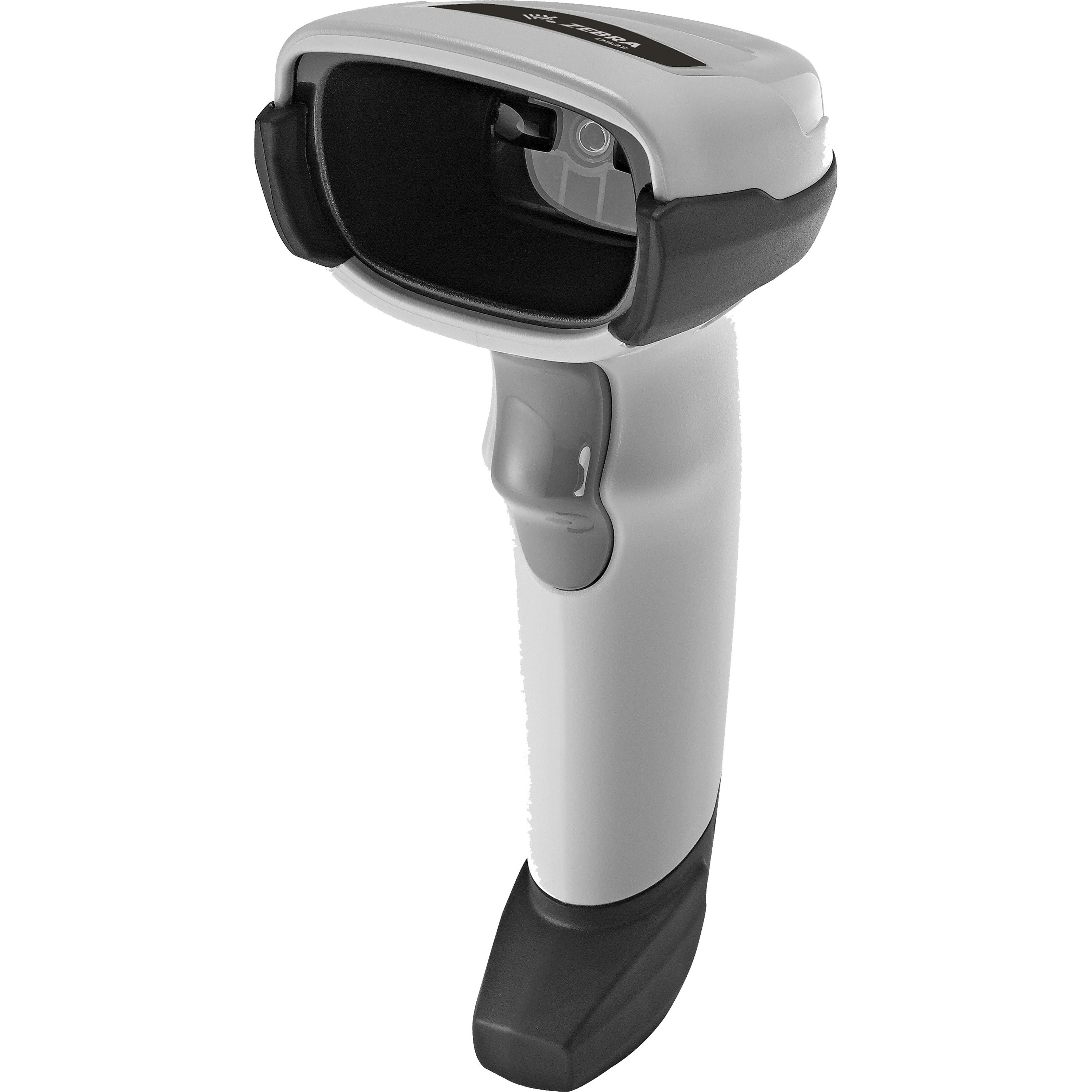 Zebra DS2208-SR Retail, Hospitality, Transportation, Logistics, Government Handheld Barcode Scanner Kit - Cable Connectivity - Nova White - USB Cable Included