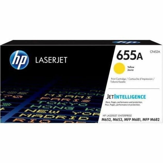 HP 655A (CF452A) Original Laser Toner Cartridge - Yellow - 1 Each - Product tour