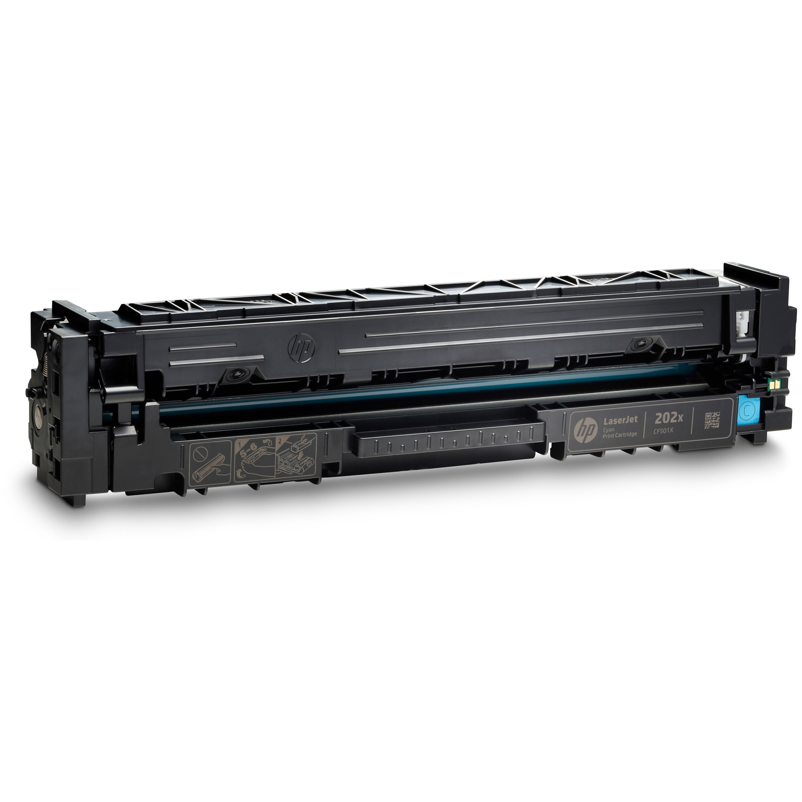 HP 202X Original High Yield Laser Toner Cartridge - Cyan - 1 Pack - Right view