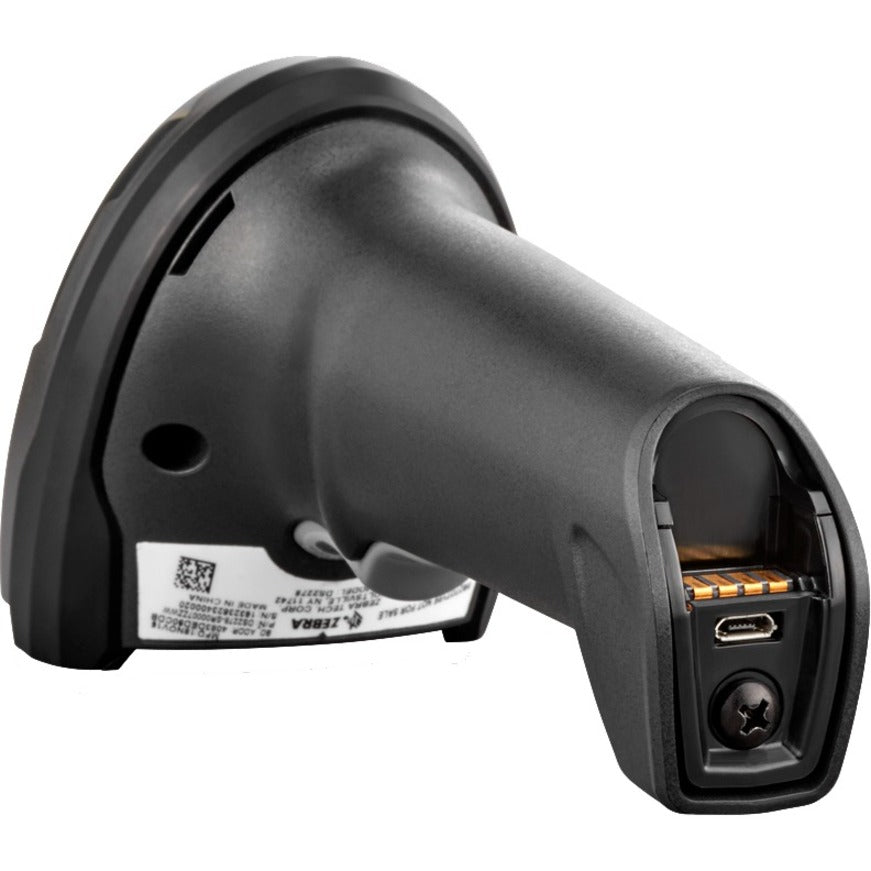 Zebra DS2278-SR Retail, Hospitality, Transportation, Logistics, Government Handheld Barcode Scanner Kit - Wireless Connectivity - Twilight Black - USB Cable Included - Bottom view