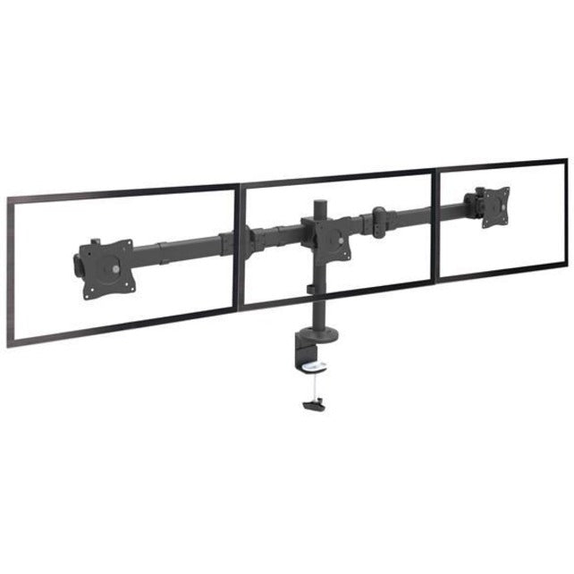 StarTech.com Desk Mount Triple Monitor Arm, 3 VESA 27' (17.6lb/8kg) Displays, Ergonomic Height Adjustable Articulating Pole Mount - Alternate view 7