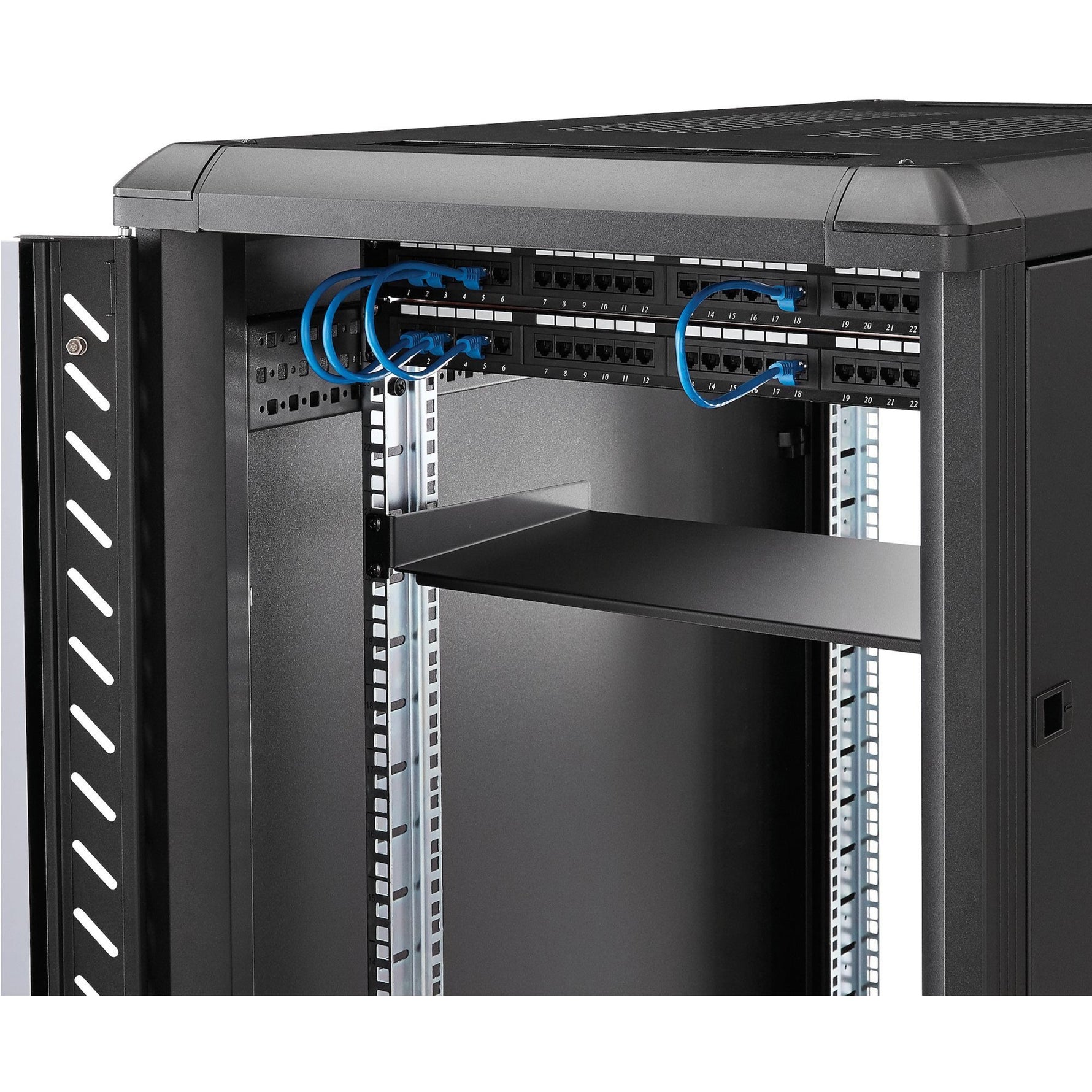 StarTech.com 1U Server Rack Cabinet Shelf - Fixed 10' Deep Cantilever Rackmount Tray for 19' Data/AV/Network Enclosure w/cage nuts, screws - Alternate view 11