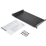 StarTech.com 1U Server Rack Cabinet Shelf - Fixed 10' Deep Cantilever Rackmount Tray for 19' Data/AV/Network Enclosure w/cage nuts, screws - Alternate view 9