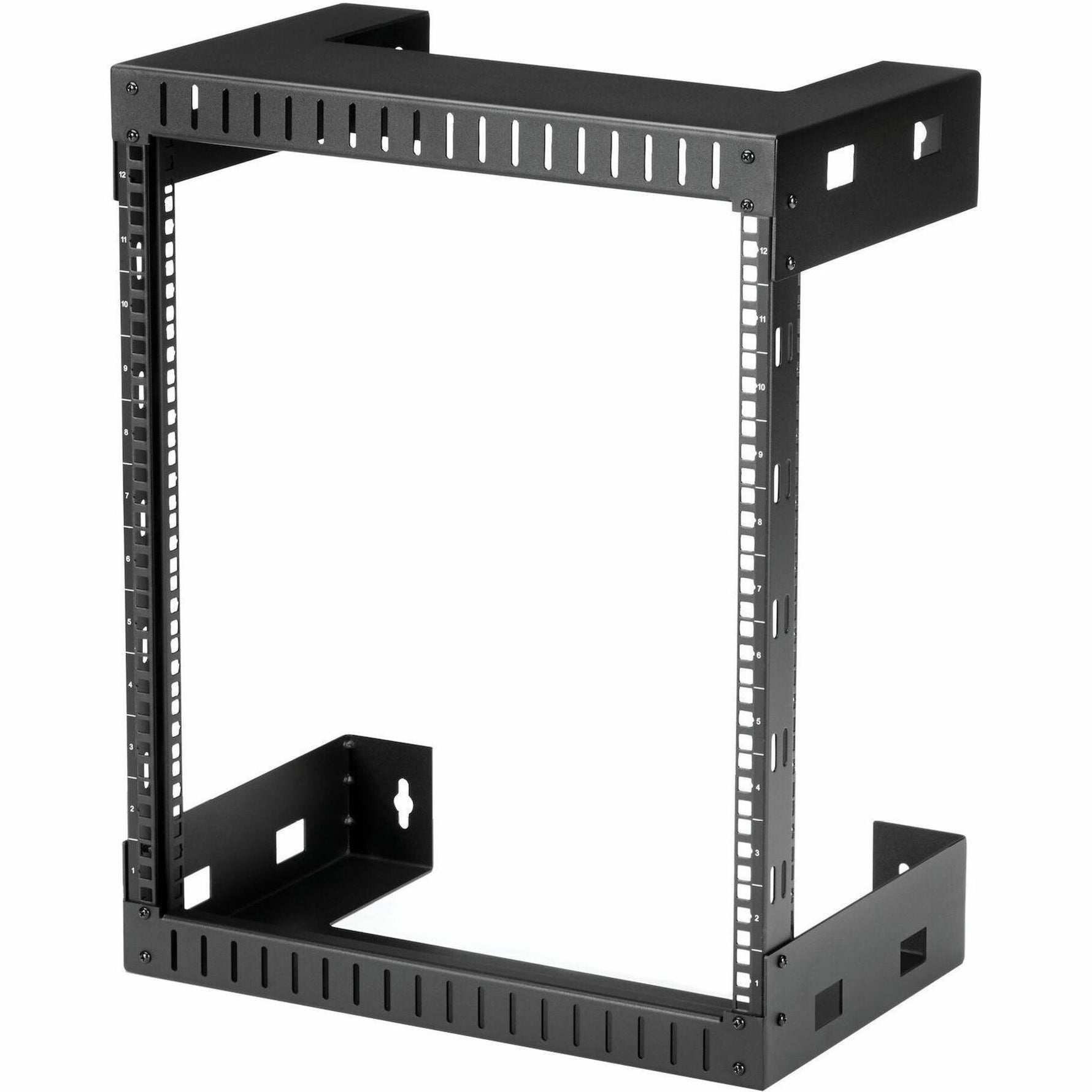 StarTech.com 2-Post 12U Heavy-Duty Wall-Mount Network Rack, 19' Open Frame Server Rack for Computer Equipment, Wall Mount Data Rack~