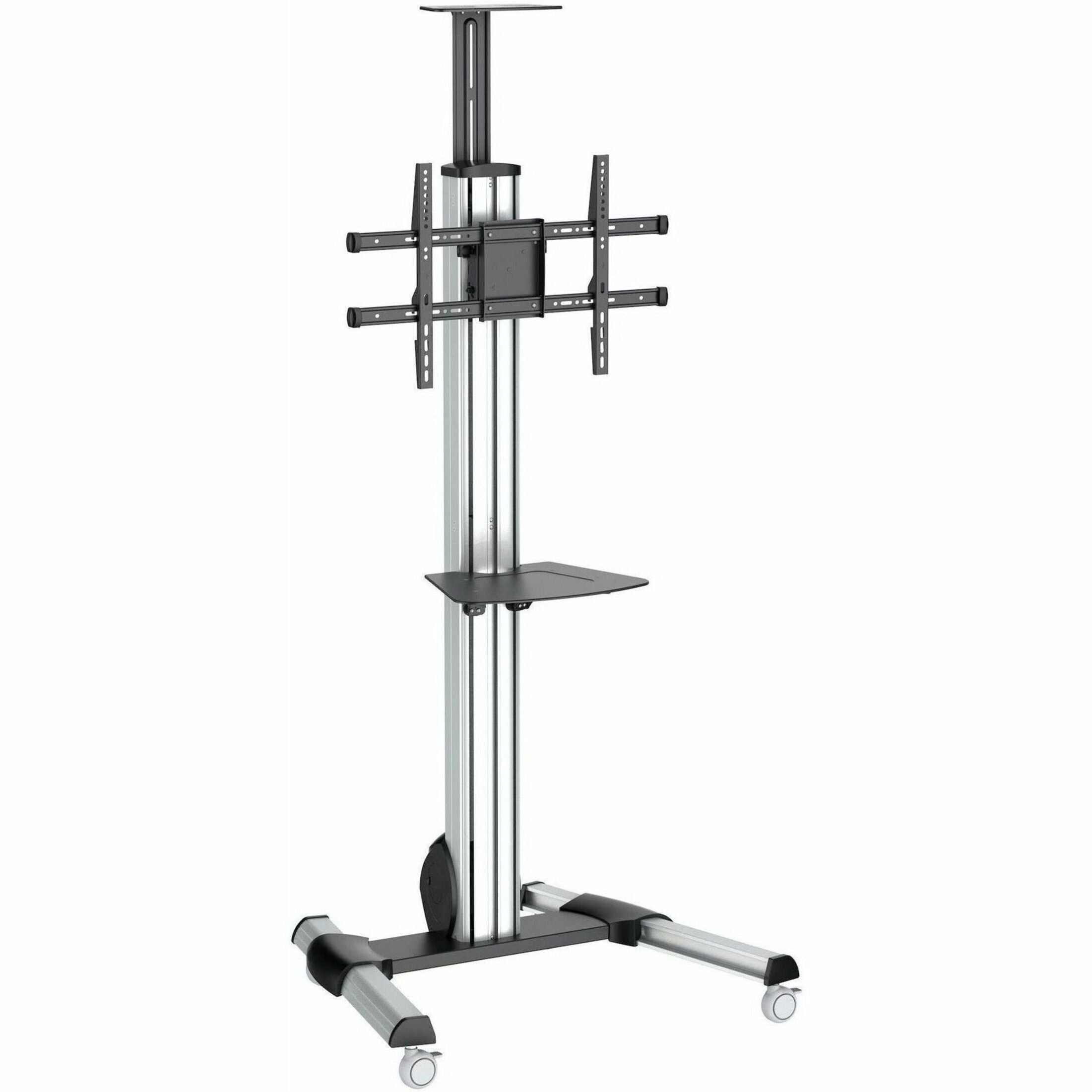 StarTech.com TV Cart - For 32' to 75' Displays - AV Cart - Height Adjustable - Lockable Wheels - Flat Screen TV Cart - Media Cart on Wheels