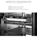 StarTech.com 1U Vented Server Rack Cabinet Shelf - Fixed 7in Deep Cantilever Rackmount Tray for 19' Data/AV/Network Enclosure w/Cage Nuts - Alternate view 6