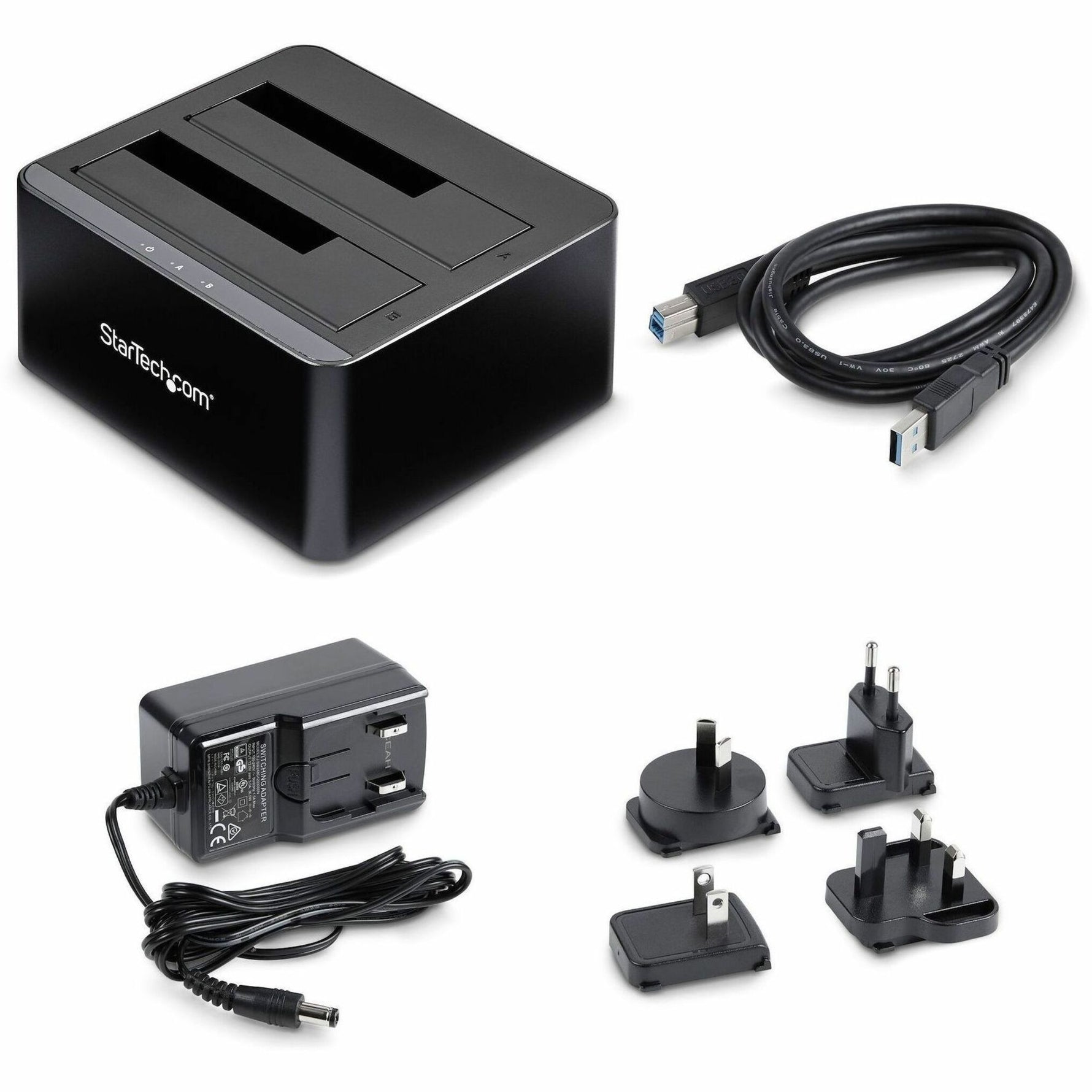 StarTech.com Drive Dock SATA/600 - USB 3.1 Type B Host Interface - UASP Support External - Black - Alternate view 6