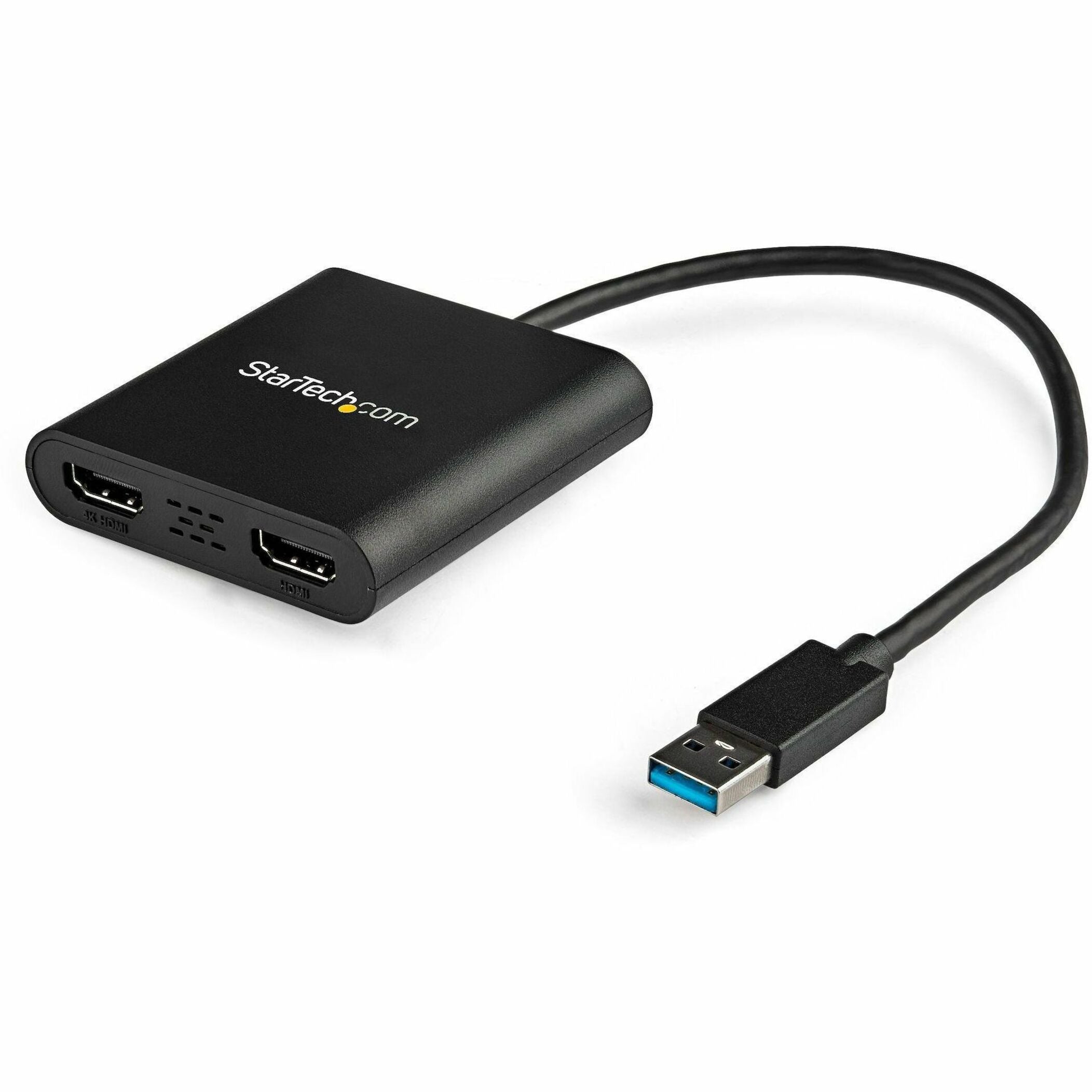 StarTech.com USB 3.0 to Dual HDMI Adapter, 1x 4K & 1x 1080p, External Graphics Card, USB Type-A Dual Monitor Display Adapter, Windows Only