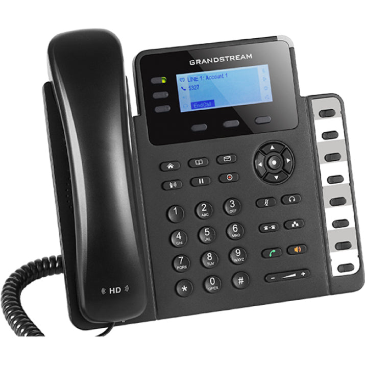 Grandstream GXP1630 IP Phone - Corded - Corded - 4 Multiple Conferencing - Wall Mountable, Desktop - Black