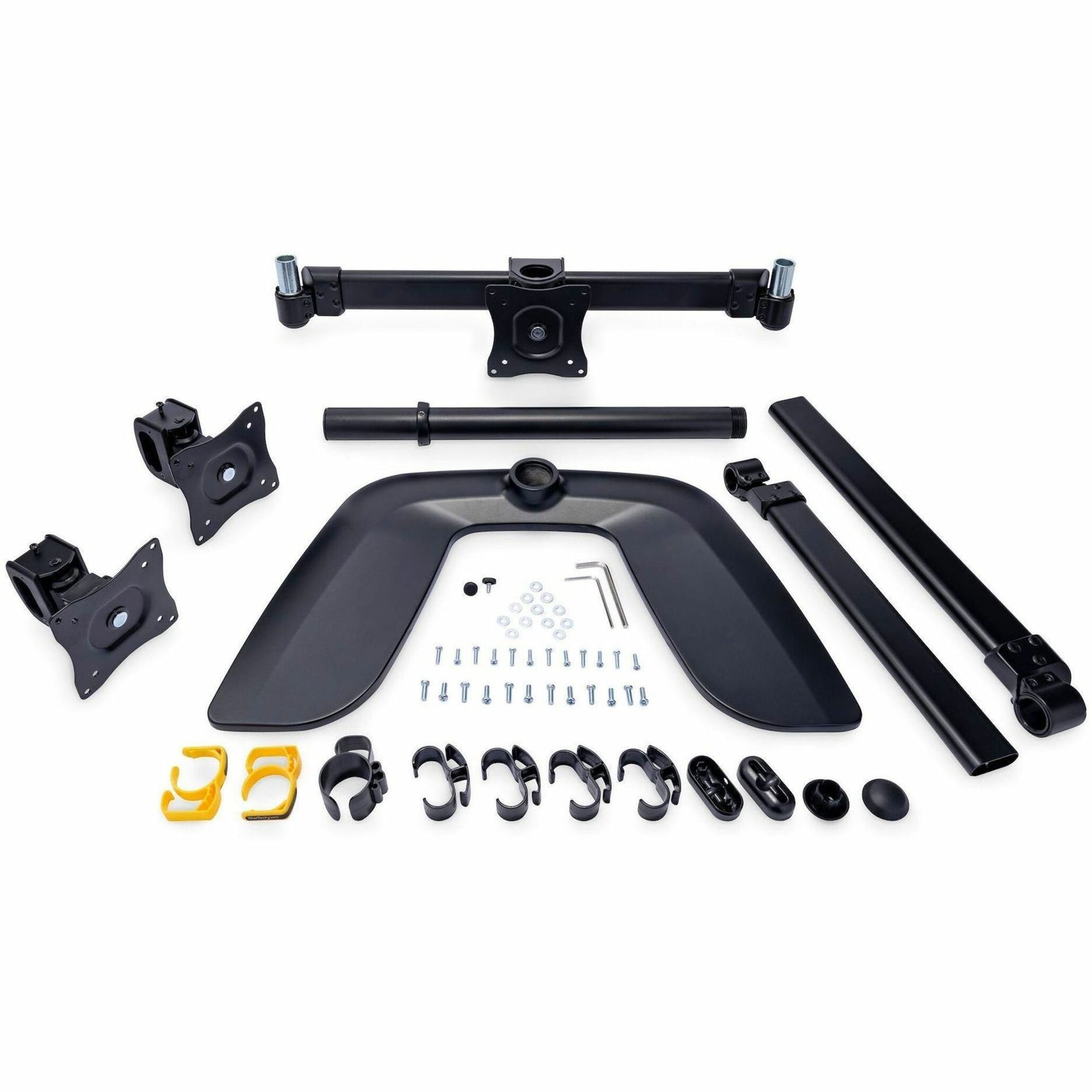 StarTech.com Triple Monitor Stand, Crossbar, Steel & Aluminum, For VESA Mount Monitors up to 27'(17.6lb/8kg), Monitor Stand, 3 Monitor Arm - Alternate view 8