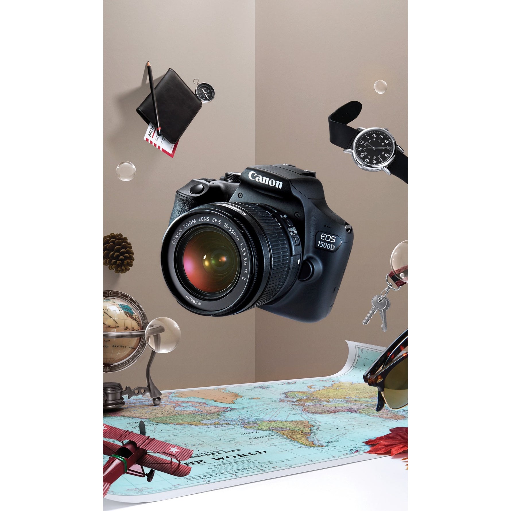 Canon EOS 1500D 24.1 Megapixel Digital SLR Camera with Lens - 18 mm - 55 mm - Alternate view 8