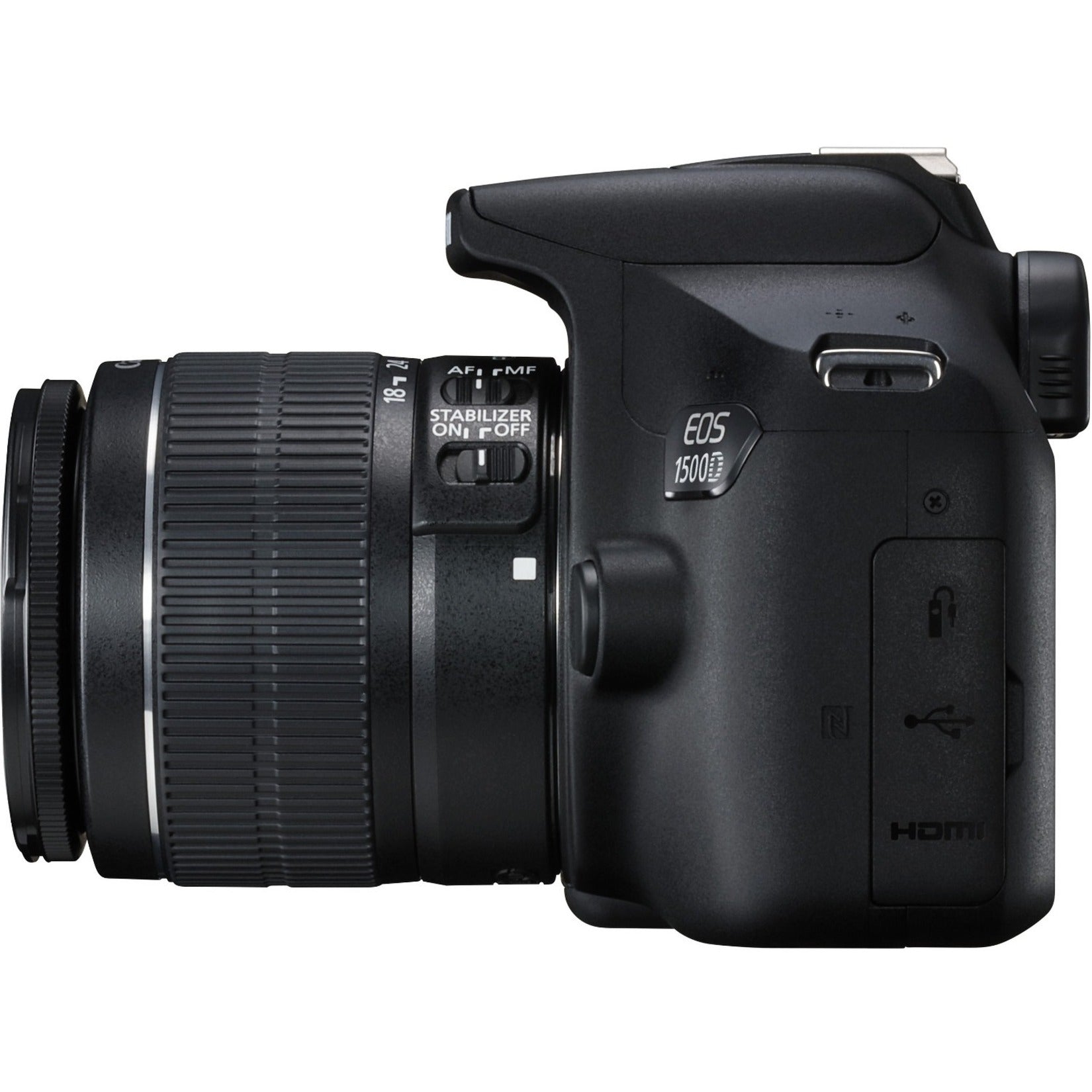 Canon EOS 1500D 24.1 Megapixel Digital SLR Camera with Lens - 18 mm - 55 mm - Left view