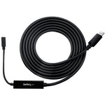 StarTech.com 9.8ft/3m USB C to DisplayPort 1.2 Cable 4K 60Hz - USB Type-C to DP Video Adapter Monitor Cable HBR2 - TB3 Compatible - Black - Top view